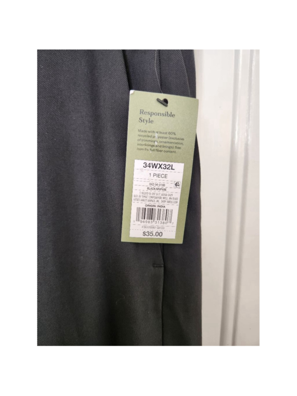 Goodfellow & Co standard fit Suit Pants Size 34W x 32L - Picture 3 of 8